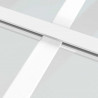 Drzwi przesuwne, szkło ESG i aluminium, 90x205 cm, białe