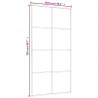 Drzwi przesuwne, szkło ESG i aluminium, 102,5x205 cm, biały