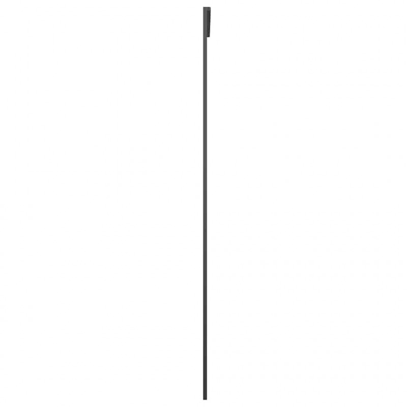 Drzwi przesuwne, matowe szkło ESG, aluminium, 76x205 cm, czarne