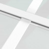 Drzwi przesuwne, szkło ESG i aluminium, 102,5x205 cm, białe