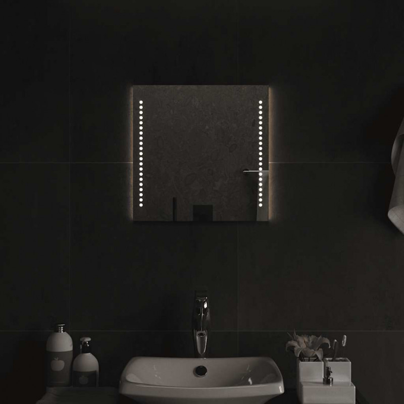 Lustro łazienkowe z LED, 40x40 cm