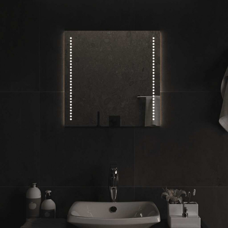 Lustro łazienkowe z LED, 50x50 cm