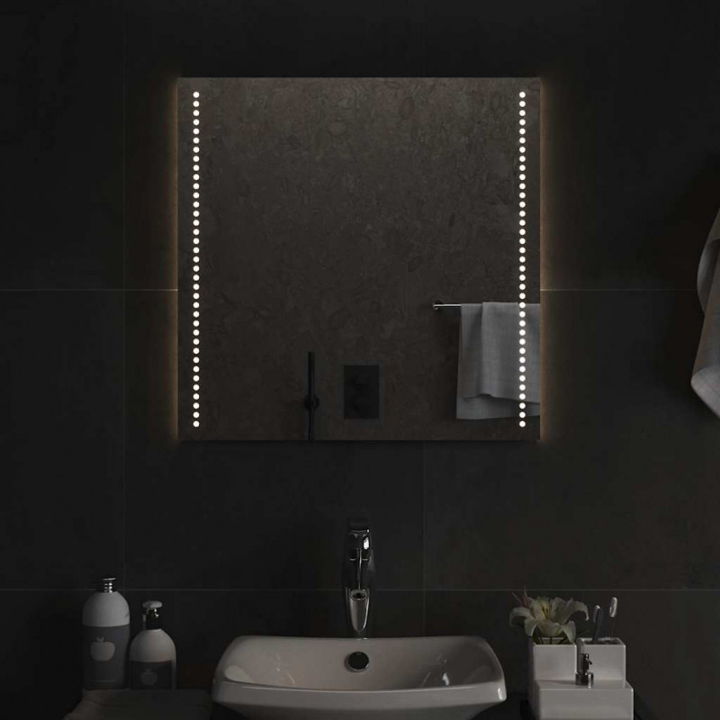 Lustro łazienkowe z LED, 60x60 cm