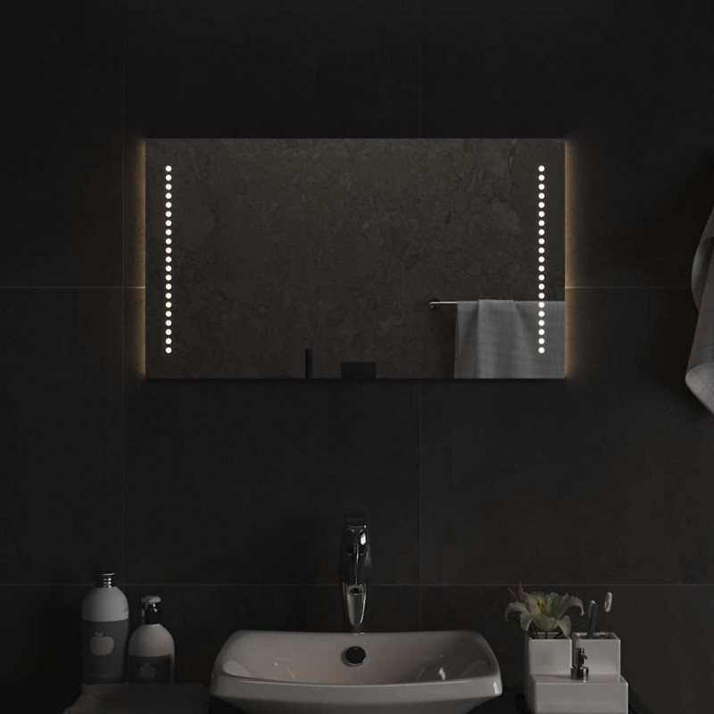 Lustro łazienkowe z LED, 70x40 cm