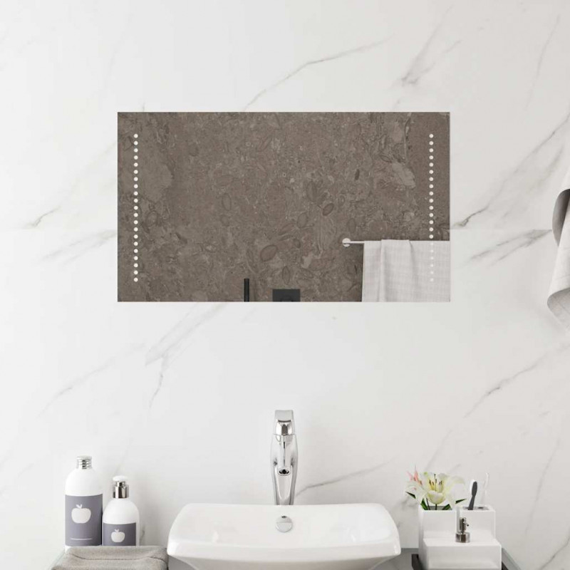 Lustro łazienkowe z LED, 70x40 cm