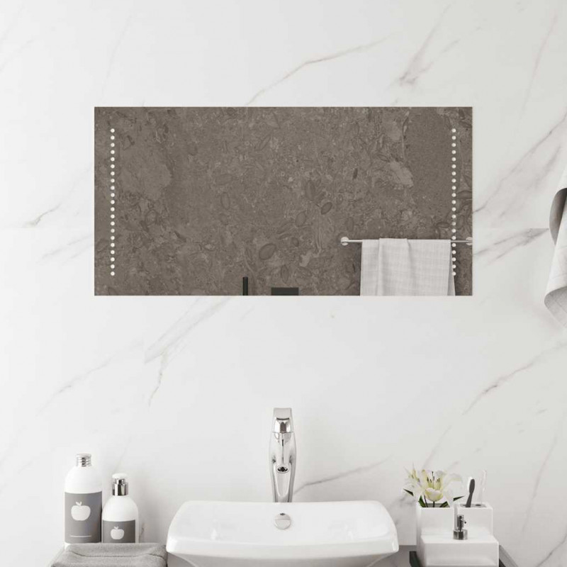 Lustro łazienkowe z LED, 80x40 cm