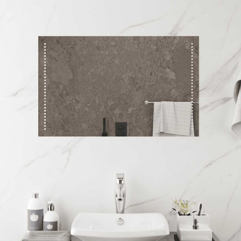 Lustro łazienkowe z LED, 80x50 cm