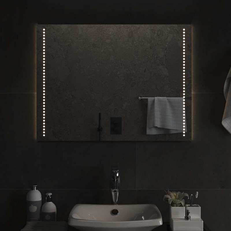Lustro łazienkowe z LED, 80x60 cm
