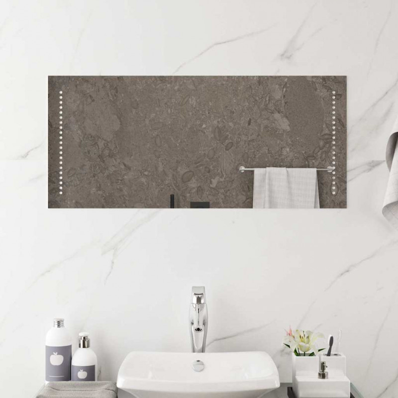 Lustro łazienkowe z LED, 90x40 cm