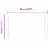 Lustro łazienkowe z LED, 60x30 cm