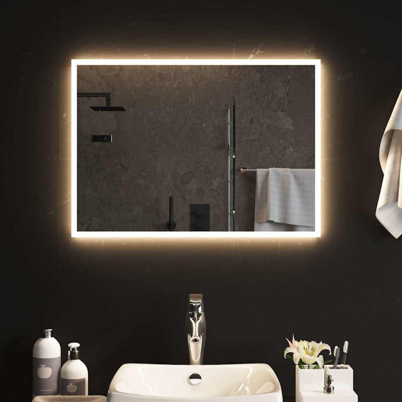 Lustro łazienkowe z LED, 70x50 cm