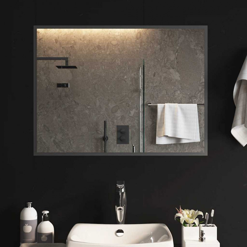 Lustro łazienkowe z LED, 80x60 cm