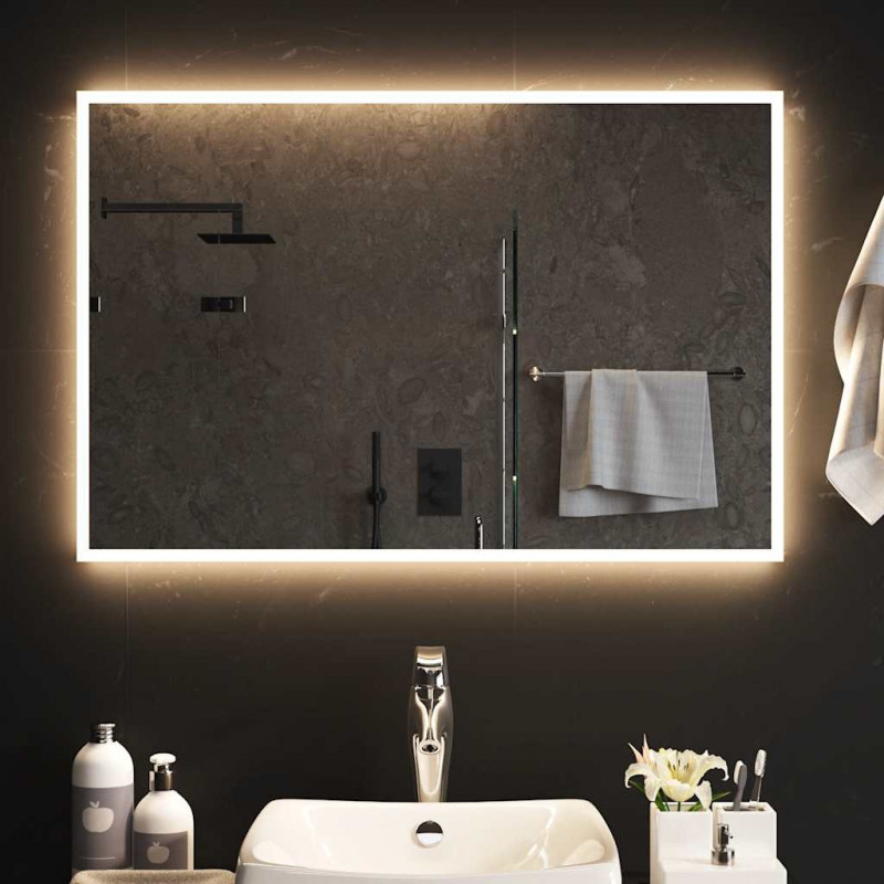 Lustro łazienkowe z LED, 90x60 cm