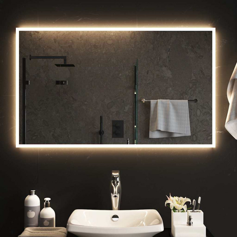Lustro łazienkowe z LED, 100x60 cm