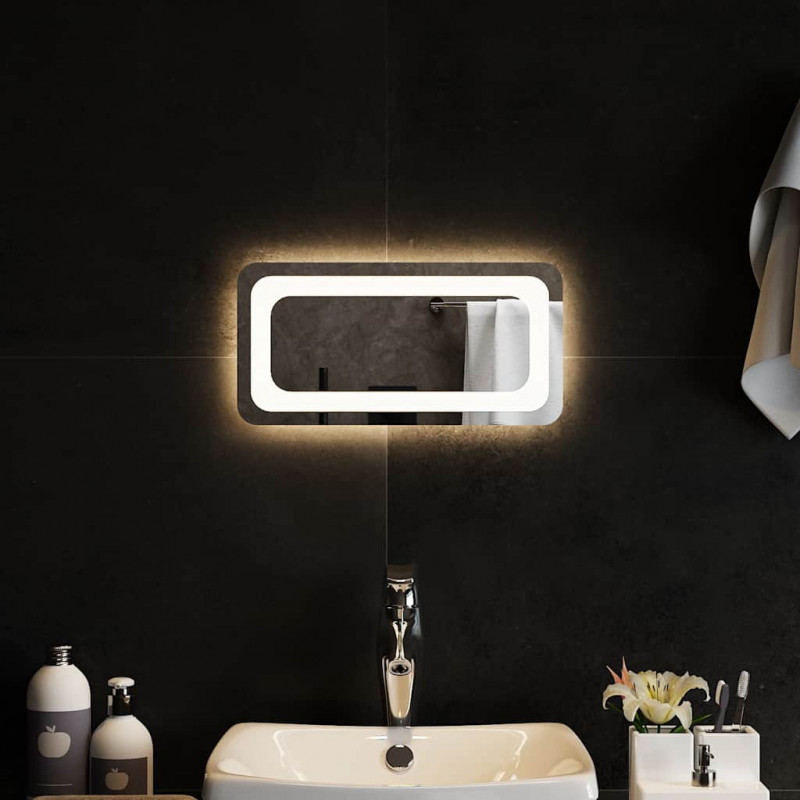 Lustro łazienkowe z LED, 40x20 cm