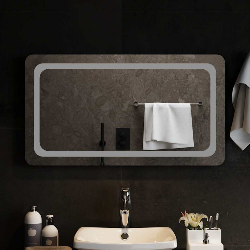 Lustro łazienkowe z LED, 90x50 cm