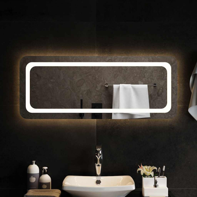 Lustro łazienkowe z LED, 100x40 cm