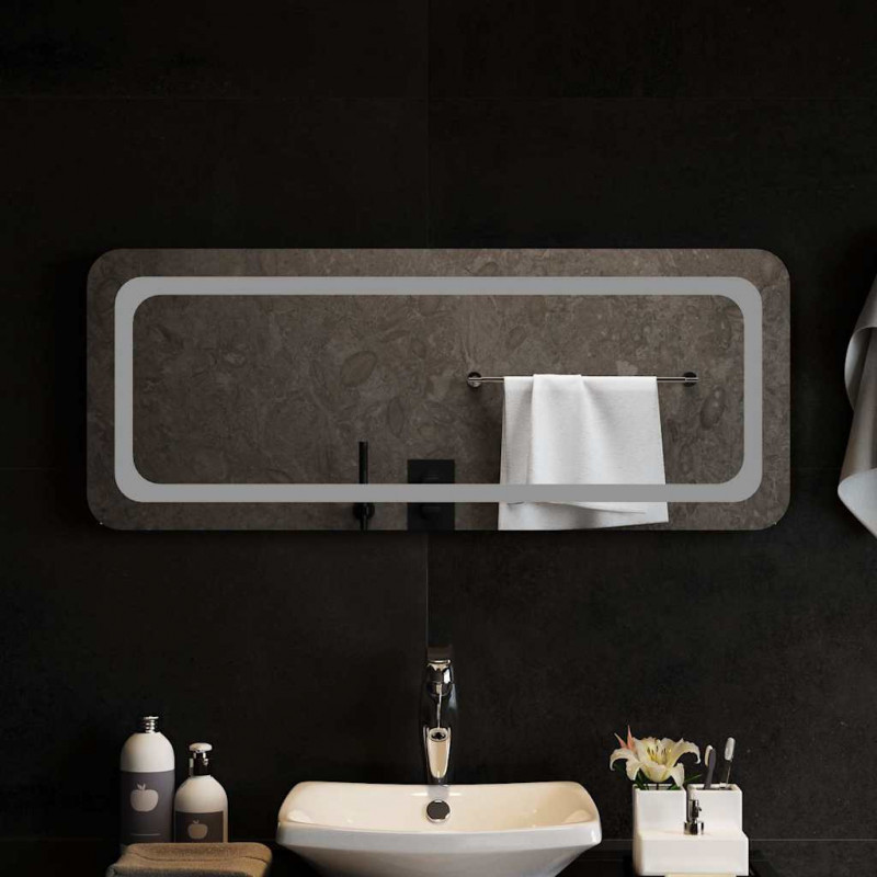 Lustro łazienkowe z LED, 100x40 cm
