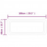 Lustro łazienkowe z LED, 100x40 cm