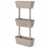 Donice ogrodowe, 3 szt, 100 cm, kolor taupe