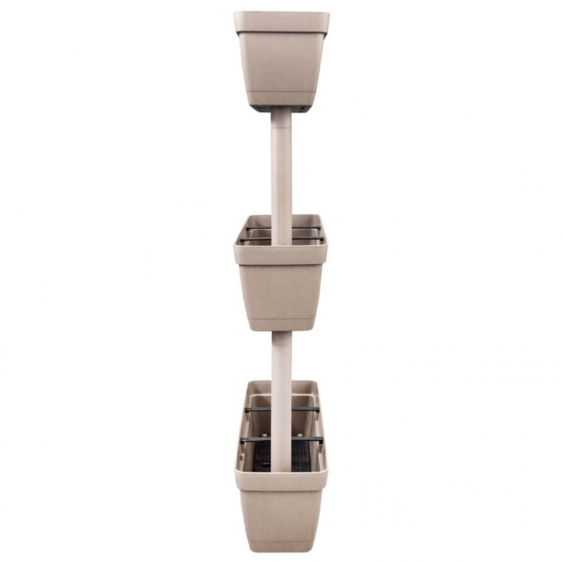 Donice ogrodowe, 3 szt, 100 cm, kolor taupe