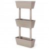 Donice ogrodowe, 6 szt, 100 cm, kolor taupe