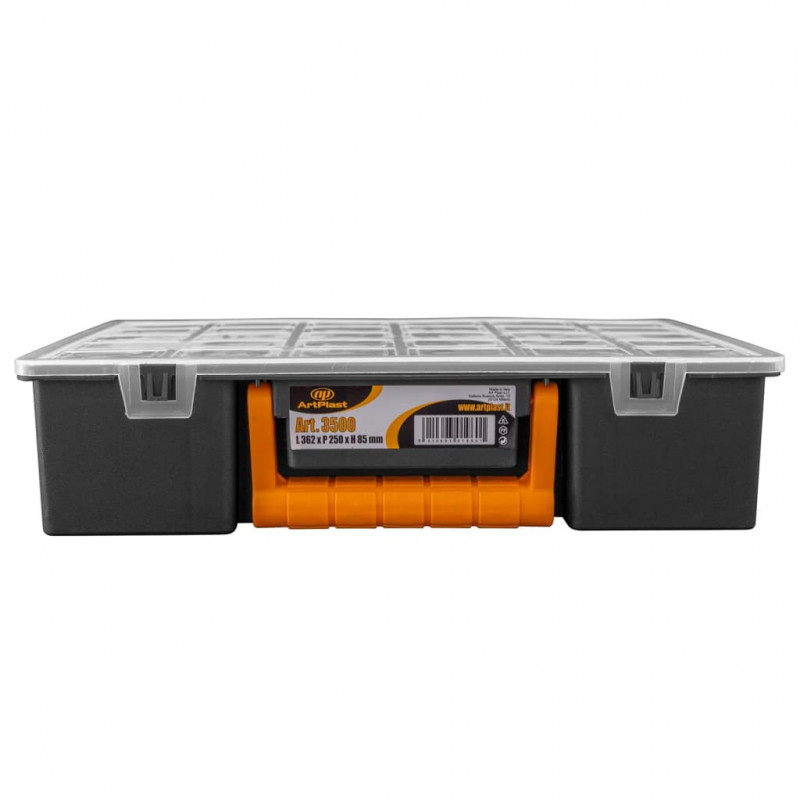 Organizer, 2 szt., z wyjmowanymi przegrodami, 360x250x85 mm, PP