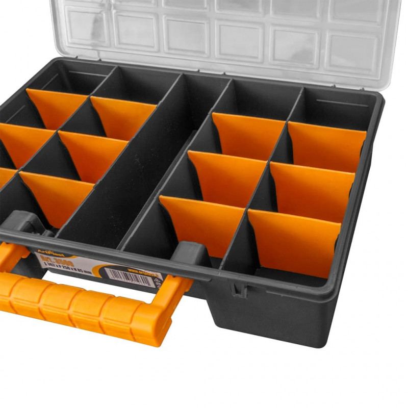 Organizer, 2 szt., z wyjmowanymi przegrodami, 360x250x85 mm, PP