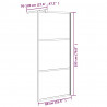 Ścianka prysznicowa, 80x195 cm, szkło mrożone ESG, czarna
