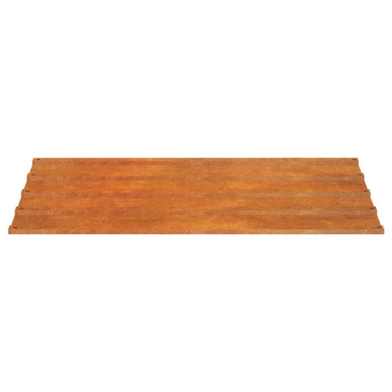 Panele dachowe, 12 szt., rdzawe, 100x44 cm, stal kortenowska