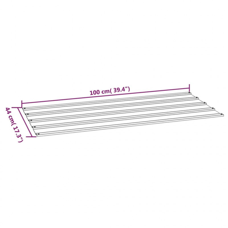 Panele dachowe, 12 szt., rdzawe, 100x44 cm, stal kortenowska