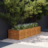 Podwyższona grządka ogrodowa 194x50x36 cm, stal Corten