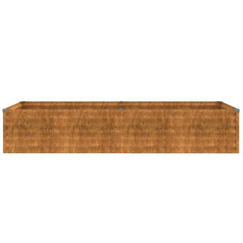 Podwyższona grządka ogrodowa 194x50x36 cm, stal Corten