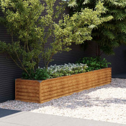 Podwyższona grządka ogrodowa 291x50x36 cm, stal Corten