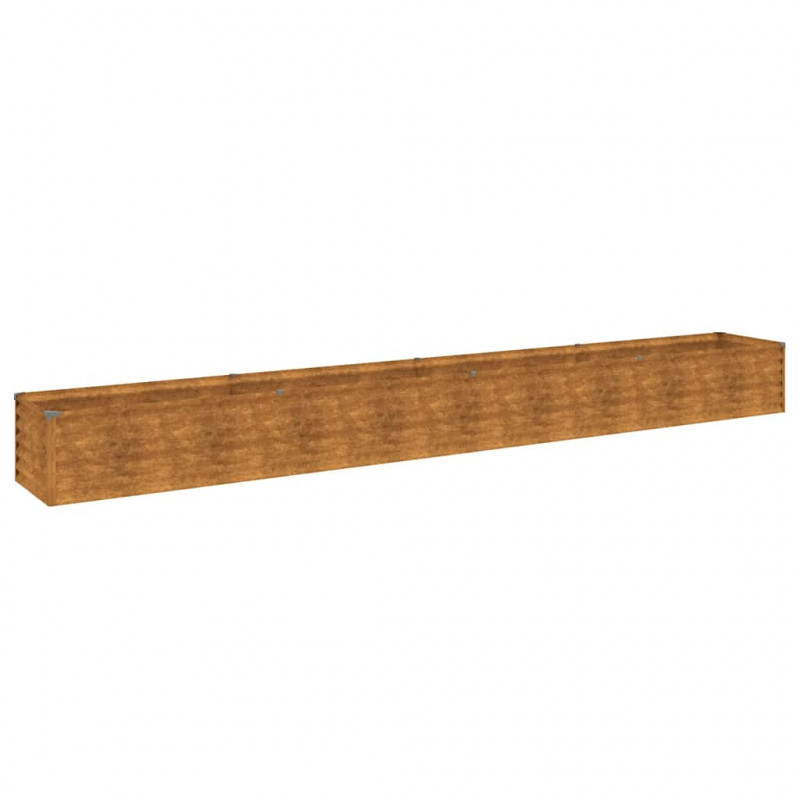 Podwyższona grządka ogrodowa 386x50x36 cm, stal Corten