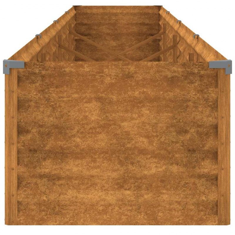 Podwyższona grządka ogrodowa 386x50x36 cm, stal Corten