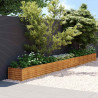 Podwyższona grządka ogrodowa 580x50x36 cm, stal Corten