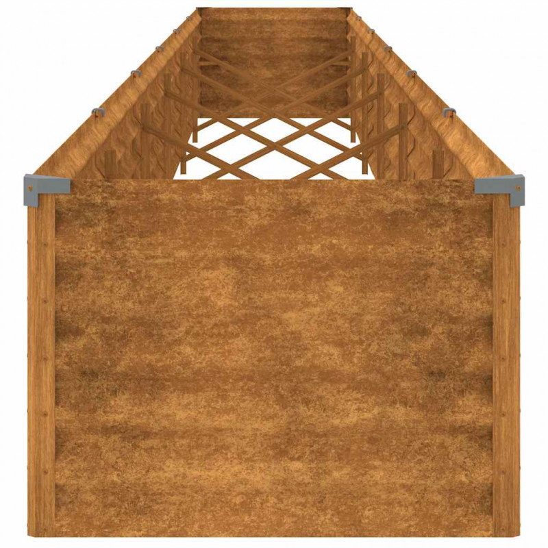 Podwyższona grządka ogrodowa 580x50x36 cm, stal Corten