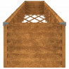 Podwyższona grządka ogrodowa 580x50x36 cm, stal Corten