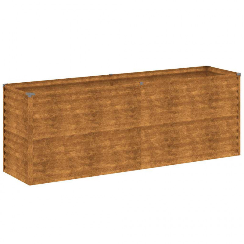 Podwyższona grządka ogrodowa 196x50x69 cm, stal Corten