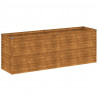 Podwyższona grządka ogrodowa 196x50x69 cm, stal Corten