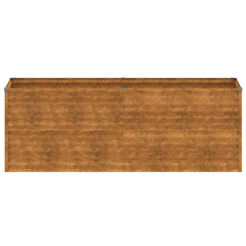 Podwyższona grządka ogrodowa 196x50x69 cm, stal Corten