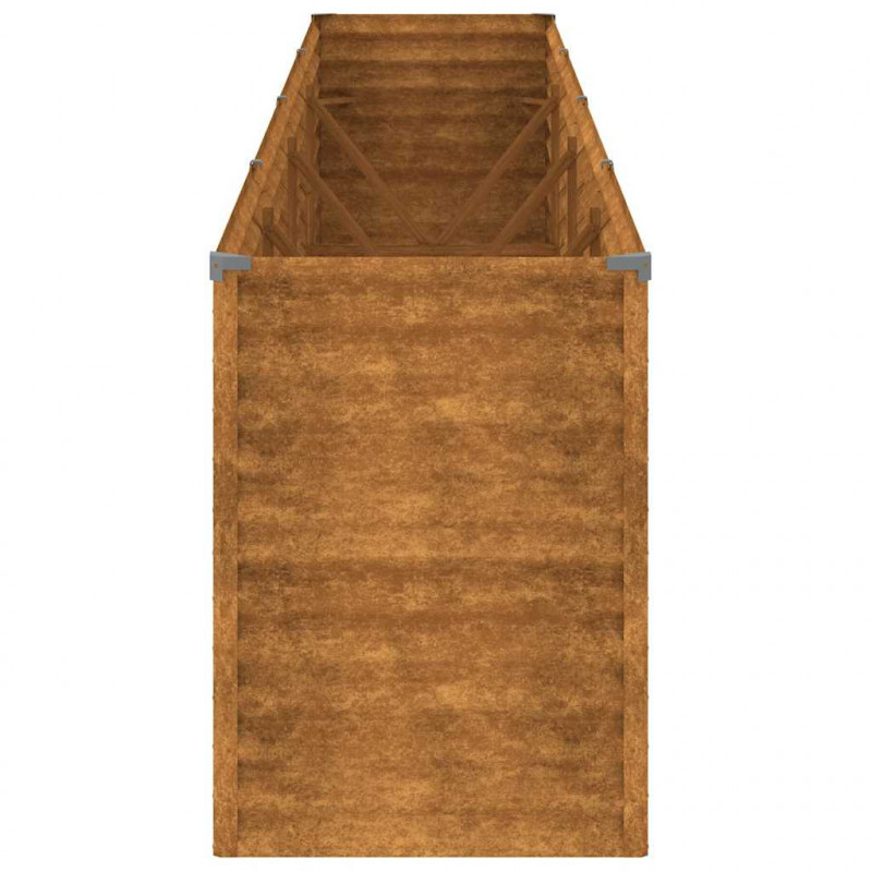 Podwyższona grządka ogrodowa 385x50x69 cm, stal Corten