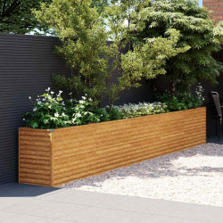 Podwyższona grządka ogrodowa 482x50x69 cm, stal Corten