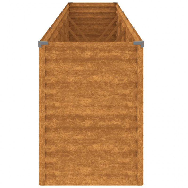 Podwyższona grządka ogrodowa 482x50x69 cm, stal Corten