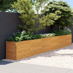 Podwyższona grządka ogrodowa 578x50x69 cm, stal Corten