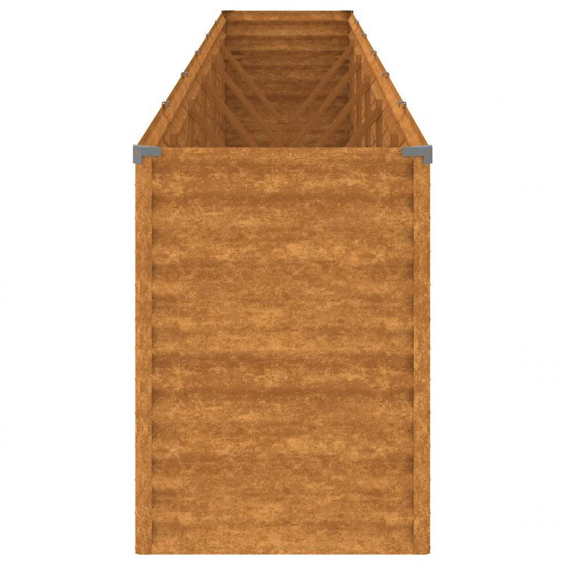 Podwyższona grządka ogrodowa 578x50x69 cm, stal Corten