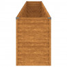 Podwyższona grządka ogrodowa 578x50x69 cm, stal Corten