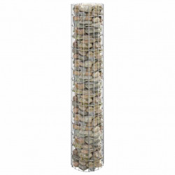 Okrągły słup gabionowy, galwanizowana stal, Ø30x150 cm