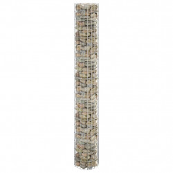Okrągły słup gabionowy, galwanizowana stal, Ø30x200 cm